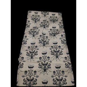 Halloween Table Runner Beige Black Jack O Lantern Spiderweb Gothic Decor 90 Inch